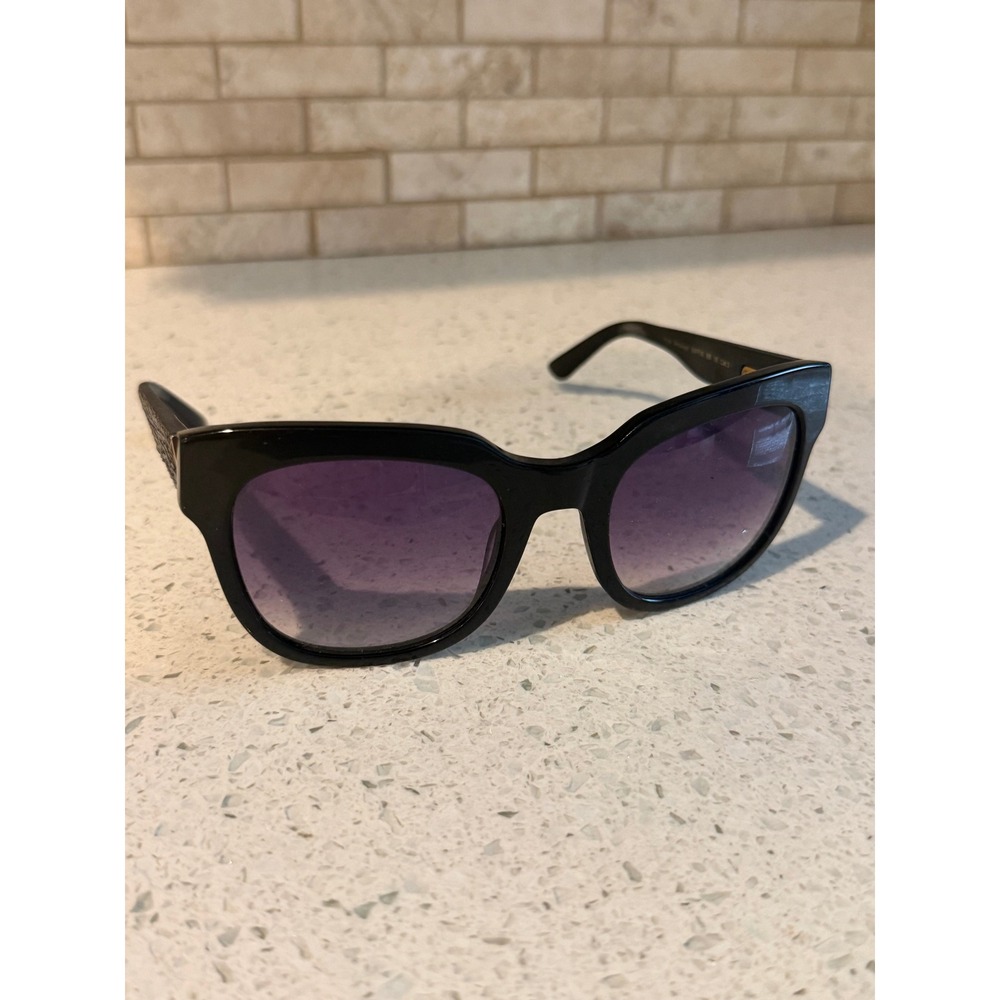 Sensaya Sunglasses SAFF30 BB Black Square Textured Arms Violet Gradient